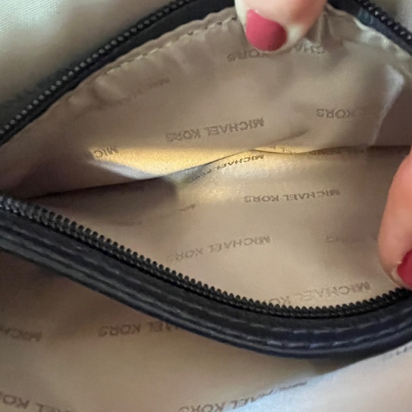 Authentic Michael Kors MK Blue Floral Studded Backpack Purse - Picture 11 of 17